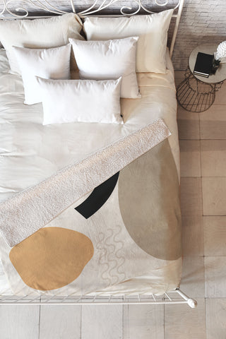 mpgmb Shape Study 24 Fleece Throw Blanket