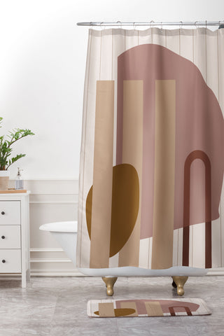 mpgmb Shape Study 25 Shower Curtain And Mat