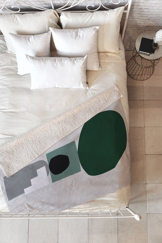 mpgmb Shape Study 3 Fleece Throw Blanket