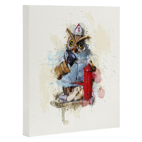 Msimioni Fire Owl Art Canvas