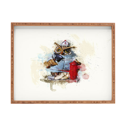 Msimioni Fire Owl Rectangular Tray