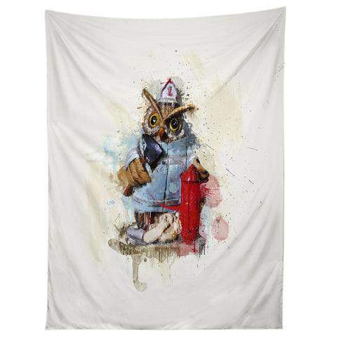 Msimioni Fire Owl Tapestry