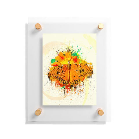 Msimioni Orange Butterfly Floating Acrylic Print