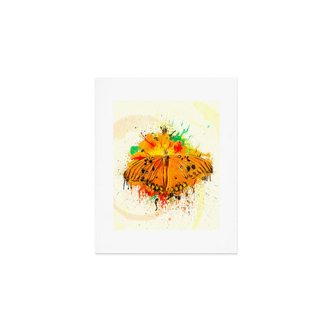 Msimioni Orange Butterfly Art Print