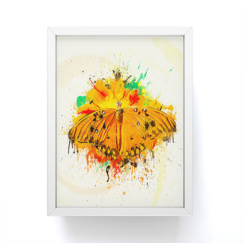 Msimioni Orange Butterfly Framed Mini Art Print