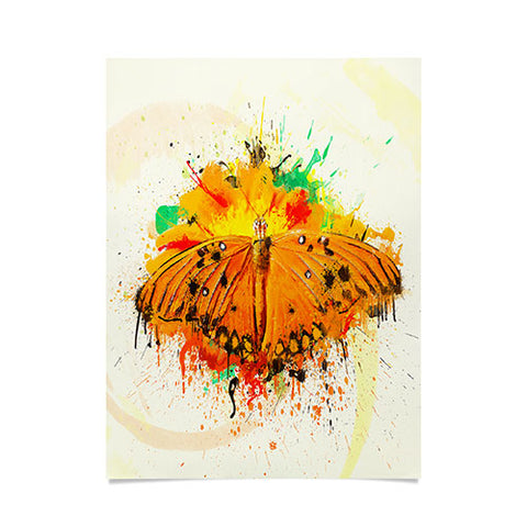 Msimioni Orange Butterfly Poster