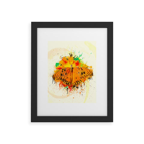 Msimioni Orange Butterfly Framed Art Print