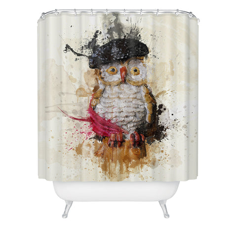 Msimioni Spain Owl Shower Curtain