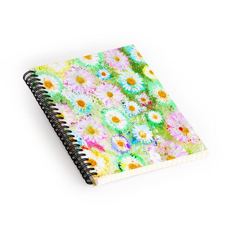 Msimioni Sweet Flowers Colors Spiral Notebook