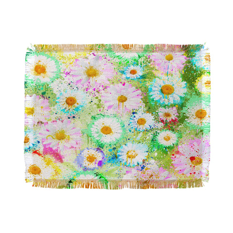 Msimioni Sweet Flowers Colors Throw Blanket