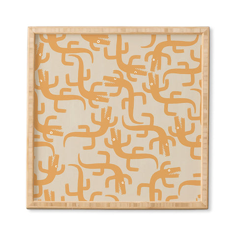 MSRYSTUDIO Croc Fun Sun Bath Framed Wall Art