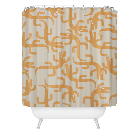 MSRYSTUDIO Croc Fun Sun Bath Shower Curtain