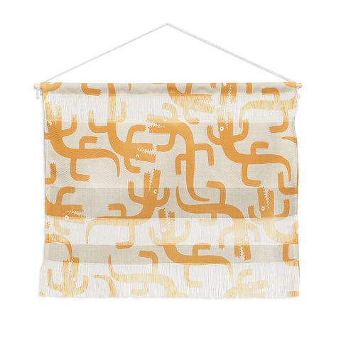 MSRYSTUDIO Croc Fun Sun Bath Wall Hanging Landscape