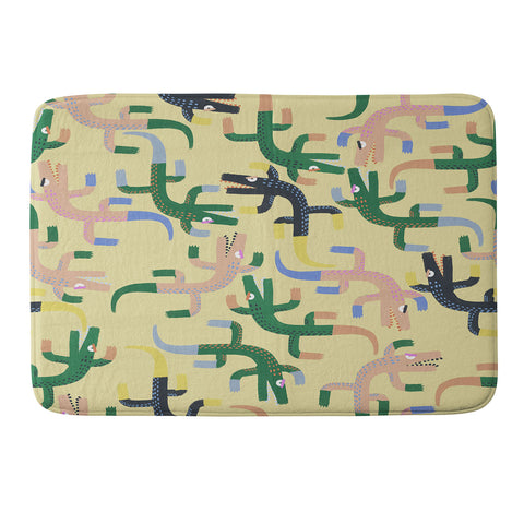 MSRYSTUDIO Crocodile Geometry Memory Foam Bath Mat
