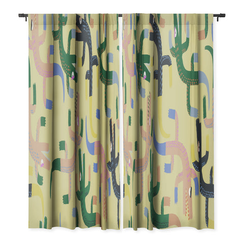 MSRYSTUDIO Crocodile Geometry Blackout Non Repeat