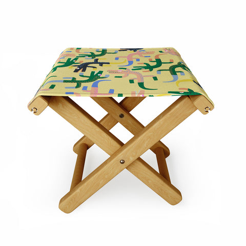 MSRYSTUDIO Crocodile Geometry Folding Stool