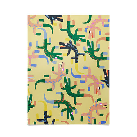 MSRYSTUDIO Crocodile Geometry Poster