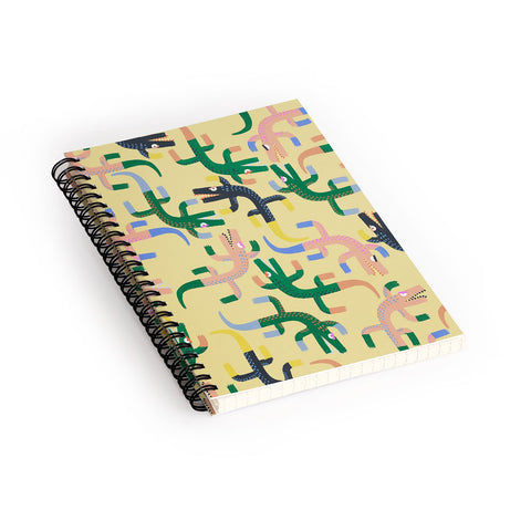 MSRYSTUDIO Crocodile Geometry Spiral Notebook