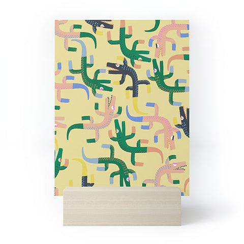MSRYSTUDIO Crocodile Geometry Mini Art Print