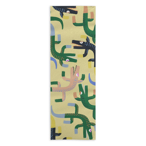 MSRYSTUDIO Crocodile Geometry Yoga Towel