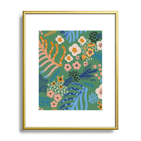 MSRYSTUDIO Flowers whisper Metal Framed Art Print