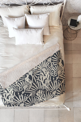 MSRYSTUDIO Garden Magic Darknight Fleece Throw Blanket