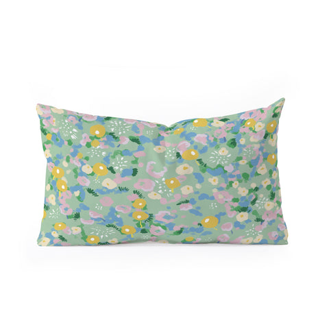 MSRYSTUDIO Joy of Flowers v2 Oblong Throw Pillow