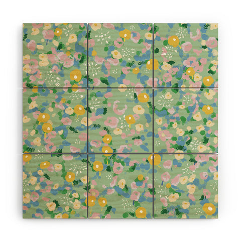 MSRYSTUDIO Joy of Flowers v2 Wood Wall Mural