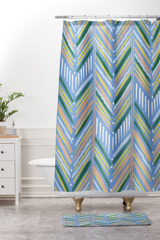 MSRYSTUDIO My Surf House Ocean Shower Curtain And Mat