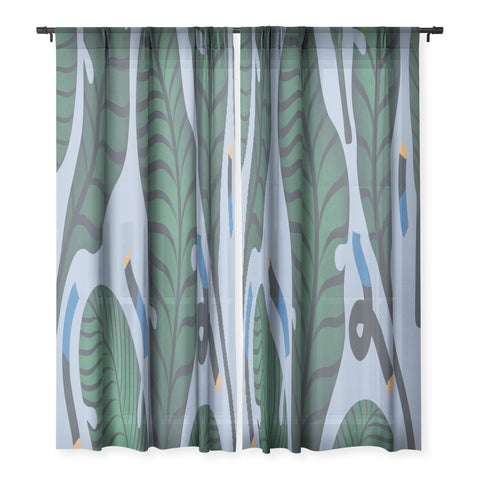 MSRYSTUDIO Retro Jungle Out Sheer Non Repeat