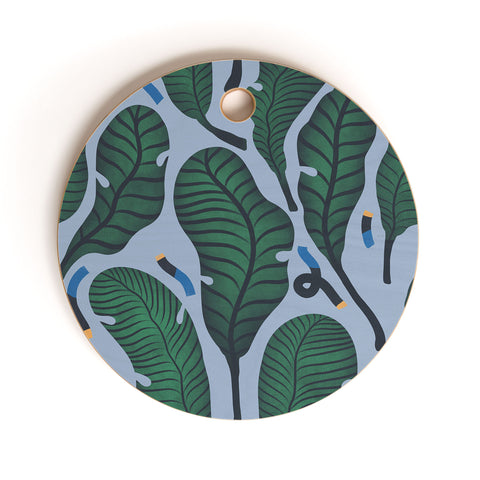 MSRYSTUDIO Retro Jungle Out Cutting Board Round