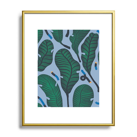 MSRYSTUDIO Retro Jungle Out Metal Framed Art Print