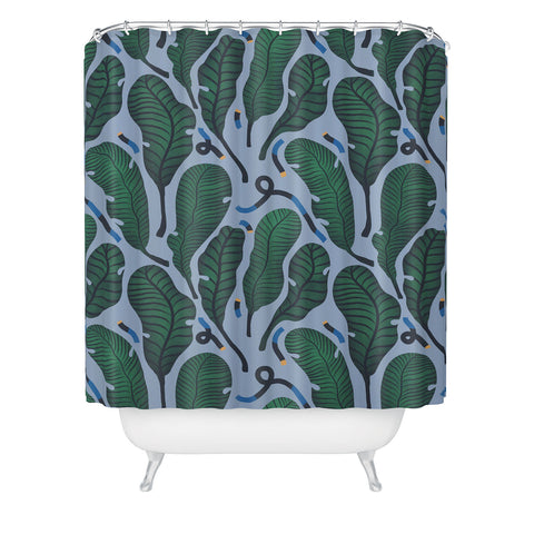 MSRYSTUDIO Retro Jungle Out Shower Curtain