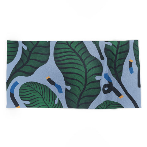 MSRYSTUDIO Retro Jungle Out Beach Towel