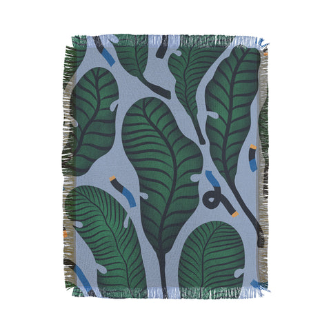 MSRYSTUDIO Retro Jungle Out Throw Blanket