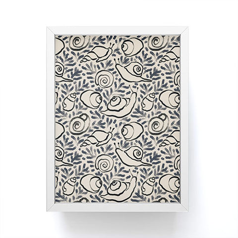 MSRYSTUDIO Snail Gardener Framed Mini Art Print