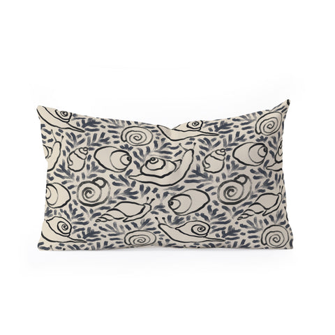 MSRYSTUDIO Snail Gardener Oblong Throw Pillow