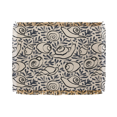 MSRYSTUDIO Snail Gardener Throw Blanket