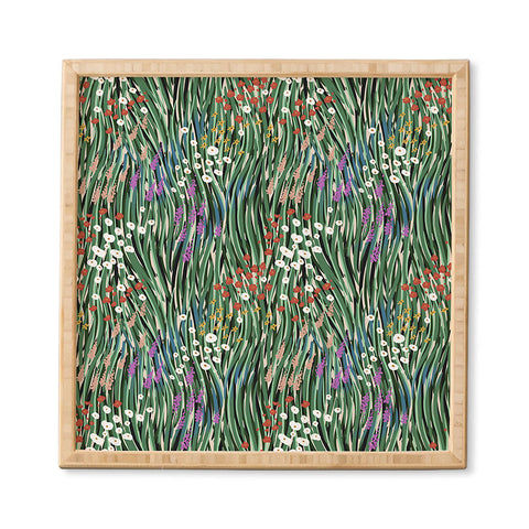 MSRYSTUDIO Windy Day In Garden Framed Wall Art