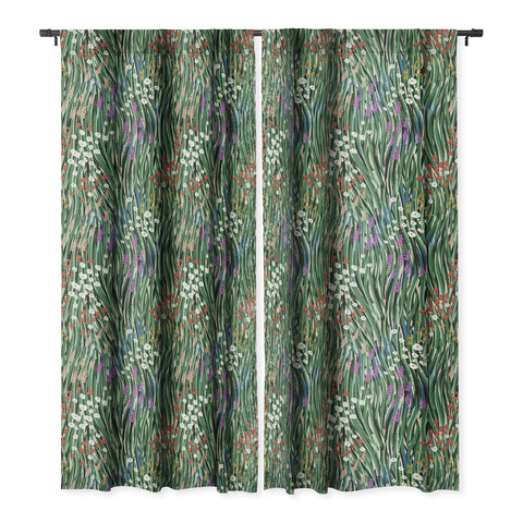 MSRYSTUDIO Windy Day In Garden Blackout Window Curtain