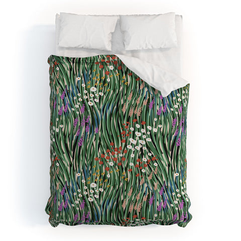 MSRYSTUDIO Windy Day In Garden Duvet Cover