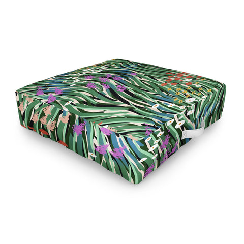 MSRYSTUDIO Windy Day In Garden Outdoor Floor Cushion