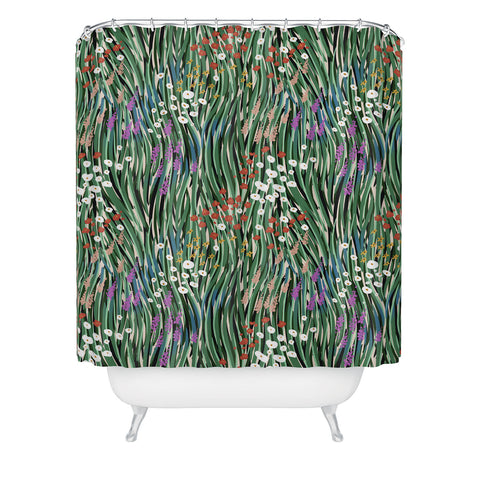 MSRYSTUDIO Windy Day In Garden Shower Curtain