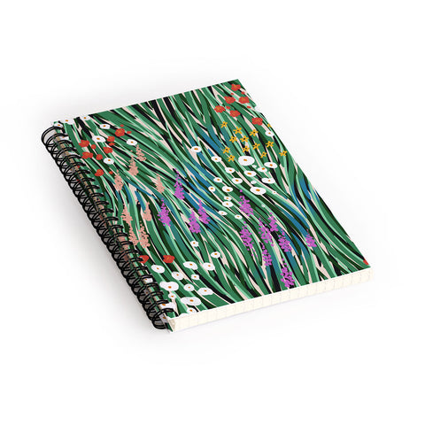 MSRYSTUDIO Windy Day In Garden Spiral Notebook