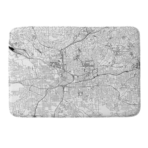 multipliCITY Atlanta White Map Memory Foam Bath Mat