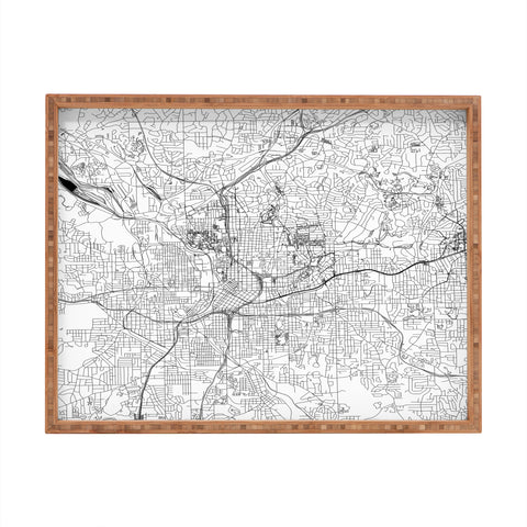 multipliCITY Atlanta White Map Rectangular Tray