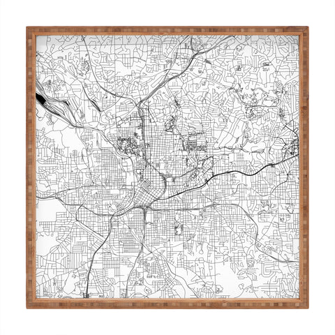 multipliCITY Atlanta White Map Square Tray