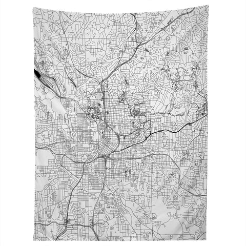 multipliCITY Atlanta White Map Tapestry