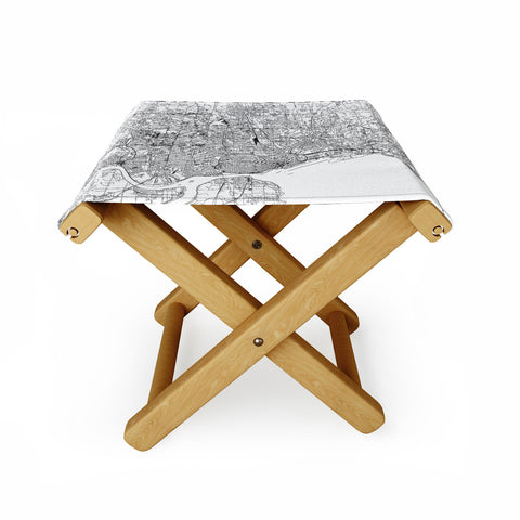multipliCITY Buffalo White Map Folding Stool