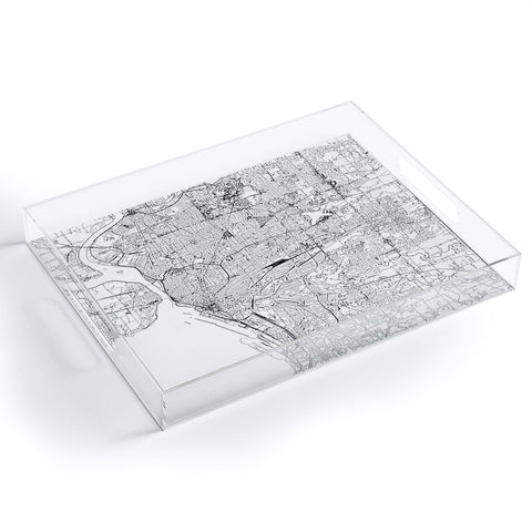 multipliCITY Buffalo White Map Acrylic Tray